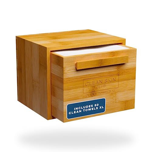 Clean Skin Club Luxe Bamboo Box with Drawer & Towels