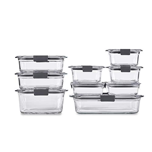 Rubbermaid Glass Storage Food Containers with Lids