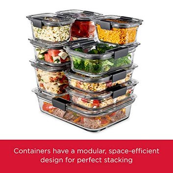 Rubbermaid Glass Storage Food Containers with Lids